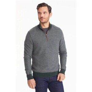UNTUCKit Birdseye Merino Wool Quarter-Zip Sweater Large